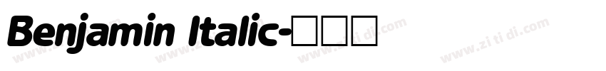 Benjamin Italic字体转换